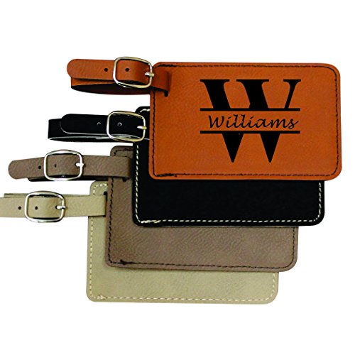 Monogrammed Luggage Tags - Engraved Personalized Custom Traveler Gift