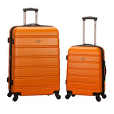 Rockland Luggage 20 Inch 28 Inch 2 Piece Expandable Spinner Set Plus, Orange, One Size