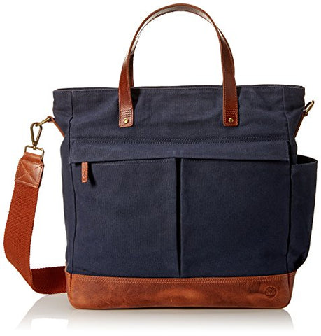 Timberland Men'S Nantasket Other Fibers And Leather All Purpose Bag, Black Iris