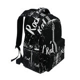 LORVIES Electric Guitar Rock And Roll Casual Backpack School Bag Travel Daypack