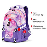 High Sierra Loop-Backpack, School, Travel, or Work Bookbag with tablet-sleeve, Unicorn Clouds/Lavender/White, One Size