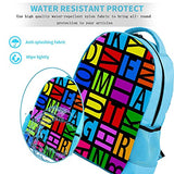 LORVIES Colorful Educational Alphabet Backpack Kids School Book Bags for Elementary Primary Schooler for Boys