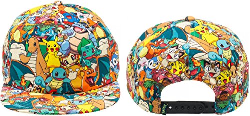 Bioworld Pokemon All Over Print Sublimated Snapback Cap Hat
