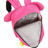 Loungefly school backpack featuring Sanrio's My Melody character. Cute extras include 3d ears and bow with embroidered details. Bag has a roomy front pocket, interior laptop pocket and a patterned lining. Exterior has a top handle, reinforced adjustable s