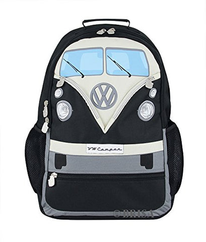 Vw Collection By Brisa Backpack With Vw Bus T1 Front Design (Black)