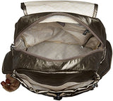 Kipling Women'S Ravier Medium Solid Backpack, Metallic Pewter