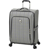 London Fog Knightsbridge Ii 25" Expandable Spinner, Grey Sapphire Plaid