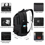 Laptop Backpack, Tocode Travel Backpack Contains Multi-Function Pockets,Stylish Anti-Theft School Bag with USB Charging Port Fits 17.3 Inch Laptop Comfort Pack for Men & Women -Black Update