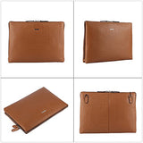 Banuce Sleeves Case for iPad and 11" Laptop Bag Leather Clutch Purse Shoulder Messenger Bag