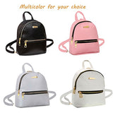 Donalworld Girl Floral School Bag Travel Cute Pu Leather Mini Backpack S Black3