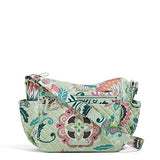 Vera Bradley Iconic On The Go Crossbody, Signature Cotton, Mint Flowers