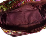 Vera Bradley Iconic Large Blush and Brush Make-Up Cosmetic Case, Signature Cotton (Resort Medallion/Burgundy)