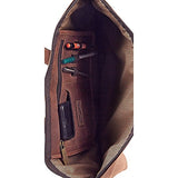 Claire Chase Rustic Folio With Handle Briefcase, Rustic Brown, One Size