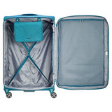 Delsey Luggage Hyperglide Large Checked Luggage Lightweight Spinner Suitcase, Teal Blue