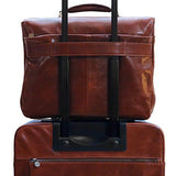 Floto Leather Buckle Strap Briefcase Bag, Messenger Bag