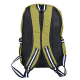 Damara Womens Preppy Casual Canvas PU Spliced Computer Backpack,Lemon Green