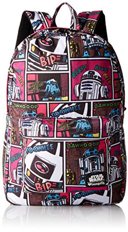 Loungefly Star Wars  R2D2 Comic Print Back pack, Multi, One Size