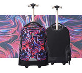 Boys Girls Rolling School Backpacks -Waterproof Trolley Schoolbag Outdoor Travelling Nylon Kids
