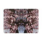 Passport Cherry Blossom Tree Travel Genuine Leather Wallet Cover Case for Womens Mens Kids