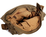 Berchirly Vintage Military Men Canvas Messenger Bag for 14.7Inch Laptop