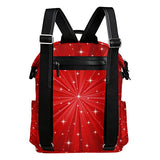 Colourlife Red Bright Rays Stylish Casual Shoulder Backpacks Laptop School Bags Travel Multipurpose