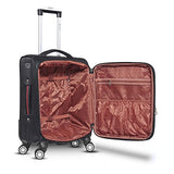Gabbiano The Glasgow Softside Collection 3 Piece Spinner Set (Black/Red)