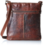 Jack Georges Mens Voyager Crossbody Bag in Brown