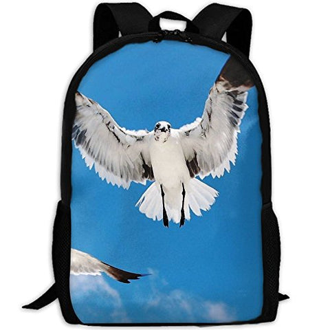 Birds Sky Flying White Blue Adult High School University Multi-function Mini Casual Outdoor