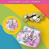 RLGPBON Unicorn Gifts for Girl Drawstring Backpack/Makeup Bag/Unicorn Pendant Necklace/Bracelet/Hair Ties