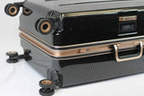 Enkloze X1 Weight Watcher Suitcase Zipperless Self Weighing Carbon Black/Rose Gold TSA Approved