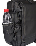 Clean Vintage Small Backpack For Men, Leather Backpack Black