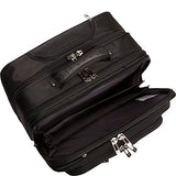 Heritage Polyester Wheeled Business Case Briefcase, Black, One Size