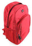 DURAGADGET Water-Resistant Bright Red Compact Backpack with Rain Cover for The Apple USB SuperDrive