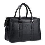 Banuce Men Black Genuine Leather Briefcase Business Travel Tote Shoulder Messenger Bag
