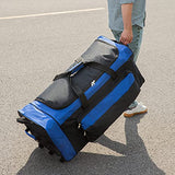 Jetstream Foldable 145L Duffle Bag with Triple Inline Wheels - Large Collapsible Duffel for Camping & Travel