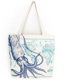 Cognitive Surplus Cephalopod Marine Illustration Tote Bag 10 Oz Recycled Cotton