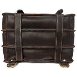 S-Zone Men'S Vintage Crazy Horse Genuine Leather Backpack Messenger Shoulder Bag