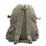 United Sates Air Force Emblem Army Sport Heavyweight Canvas Backpack Bag in Olive & White, Large