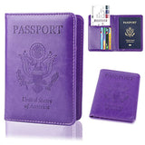 Gdtk Leather Passport Holder Cover Rfid Blocking Travel Wallet (Purple)