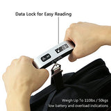 Camry 110 Lbs Luggage Scale With Temperature Sensor And Tare Function Gift For Traveler, Silver,