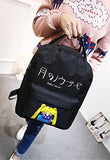 Yoyoshome Sailor Moon Anime Luna Usagi Tsukino Cosplay Daypack Bookbag Backpack School Bag (Black)
