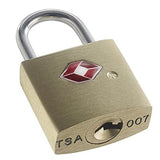 Lewis N. Clark Tsa-Approved Mini Brass Square Luggage Padlock, Bronze