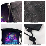 Unisex Gym Drawstring Bags Weapon Gamer Play Win Gaming Neon Style Sackpack Sports Bag Beam Backpack with Shoe Compartment Pockets for Men Women Girls boys Outdoor Hiking Swimming