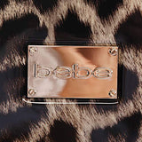 BEBE Women's Adriana 21" Hardside Carry-on Spinner Luggage, Leopard