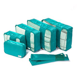 Coolife Packing Cubes Travel Organizers with Laundry Bag 7 Set Hanging Toiletry Bag Portable