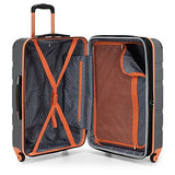 U.S. Traveler Sky High 3-Piece Hardside Spinner Set, Grey