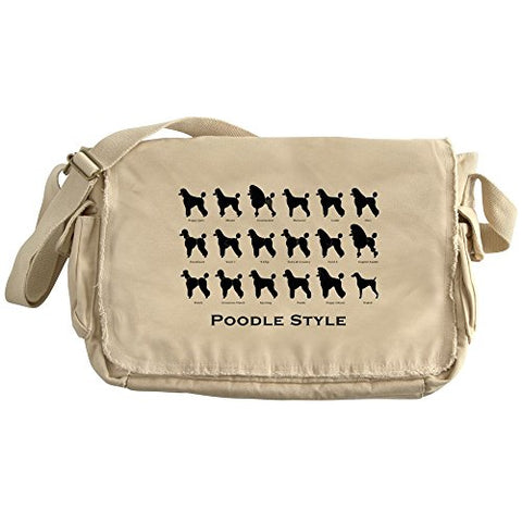 Cafepress - Poodle Styles: Black - Unique Messenger Bag, Canvas Courier Bag