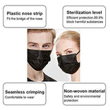 100PCS 3 ply black disposable face mask filter protection face masks