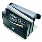 Samsonite Leather Flapover Case, Black