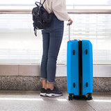 Murtisol 4 Pieces ABS Luggage Sets Hardside Spinner Lightweight Durable Spinner Suitcase 16" 20" 24" 28", 4PCS Blue